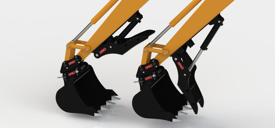 Mini excavator thumb attachment