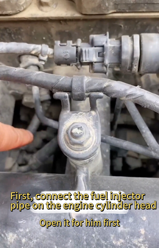 What is the most effective way to check whether the excavator engine injector is damaged?