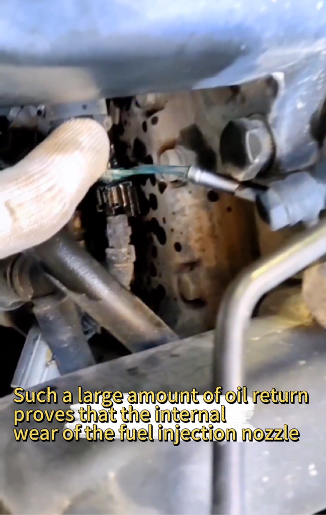 What is the most effective way to check whether the excavator engine injector is damaged?